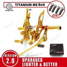 For Yamaha FZ1 2006-2016 FZ8 2010-2013 NON-ABS Racing Footrest & Bolts Screws