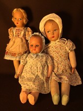 Lot de 3 poupées Anciennes