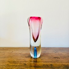 Murano submerso glass vase, 1960s, in the style of Flavio Poli