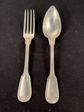 9 couverts en métal argenté