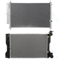 Aluminum Radiator & AC Condenser Kit for 2009-2017 Toyota Corolla 2009-14 Matrix