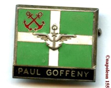 MARINE Depanneur d'Aviation "Paul Goffeny" 1948/53. Fab Augis Silver Enamel