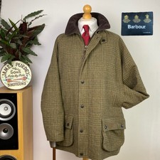 Barbour (XL) TWEED Beaufort Hunting Shooting Field Coat Jacket Waterproof