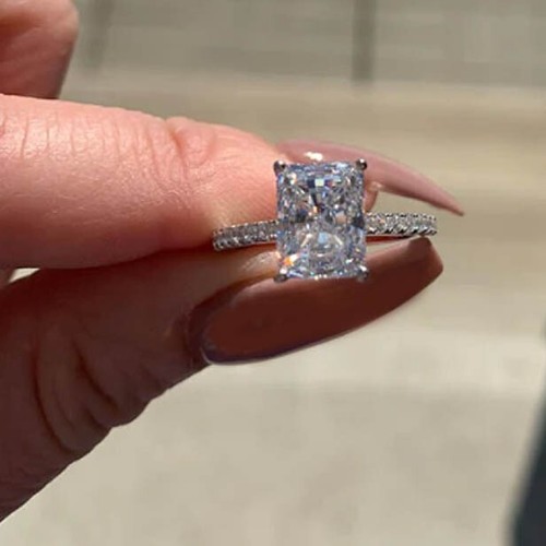 Bague solitaire - , de