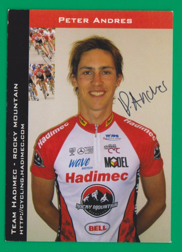 Cyclisme carte cycliste peter - carte,