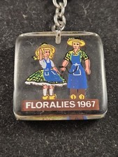 KEYRING - Bourbon FLORALIES 1967 Gardens Gardening Flowers Plants Orléans