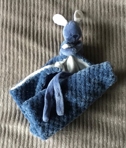 Doudou couverture lapin bleu - couverture,