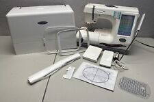 Janome Memory Craft 10000 Sewing & Embroidery Machine W/ Case, Pedal, & Access.