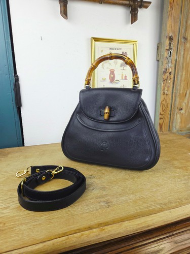 Sac main cuir noir - cuir, et