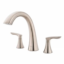 Pfister Weller Tub Filler Faucet RT6-5WRK - Brushed Nickel Deck Mounted