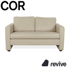 Sofa Canapé Cor Conseta En Cuir Crème Greige Deux Places