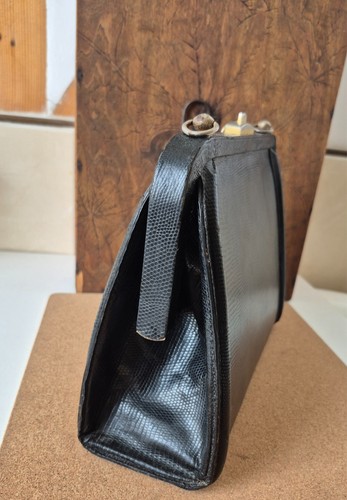 Sac main cuir - à, noir