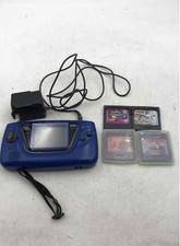 Sega Game Gear Blue Portable Handheld Video Game Console System With Games