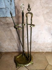 Louis XV Servant Valet Bronze Fireplace Kit 2 Accessories *