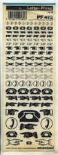 Transfer symbols ''MECANORMA'', ref no. PF 472, black color - new