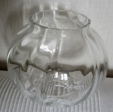 Ancien globe en cristal tulipe