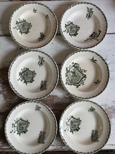 Lot assiettes creuses terre - 6,