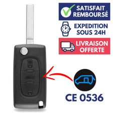 Boitier Clé Coque pour Télécommande Plip PEUGEOT ➜Partner ➜Expert ➜Bipper Tepee
