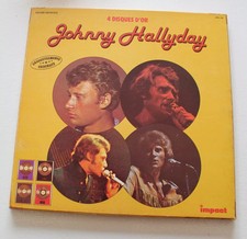 Johnny Hallyday, 4 disques d'or , coffret 4 X 33 tours impact