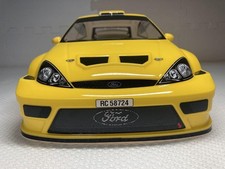 Tamiya 2003 Ford Focus RS Custom Body Yellow for TT01 TT02 No Holes Unused