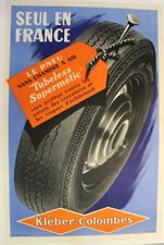 ANTIQUE TIRE POSTER KLEBER DOVES GOODRICH MICHELIN CONTINENTAL 1950