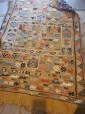 Oriental Berber Rug Antique Hand Woven Wool