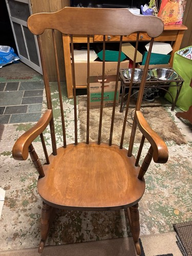 1980s wood rocking chair - wood,