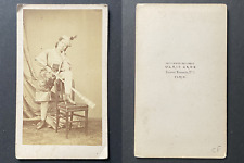 Ulric Grob, Paris, Alphonsine in stage costume holding a gondola paddle, 