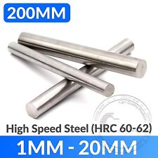 HSS Steel Round Rod Bar Shaft Metal Dia 1mm-20mm Metalworking 200mm Length