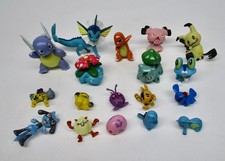 Pokemon action figure lot of 18 small 3" - 1" mini figurines Vaporeon Wartortle