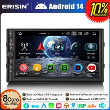 64GO Android 14 2DIN Autoradio GPS Navi DAB+CarPlay Wifi DSP OBD2 BT5.0 TNT RDS