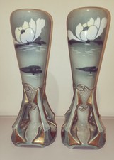 Paire Vases en Faïence signé