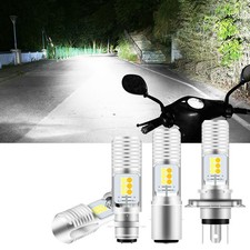 Phare moto LED 12V P15D H4 BA20D projecteur avec boîtier alliage aviation