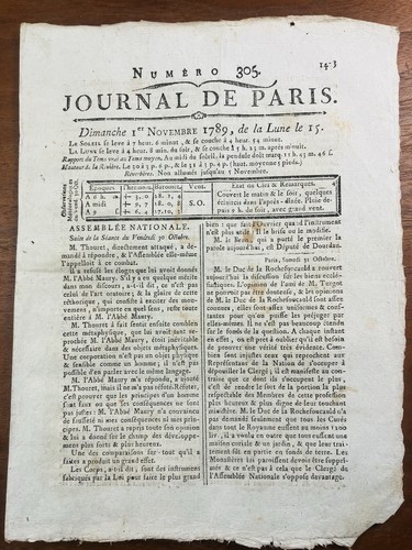 Journal revolution française - revolution,