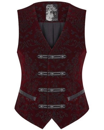 Punk rave hommes gilet - rave, rouge
