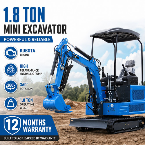 Ton mini excavator - excavator, kubota