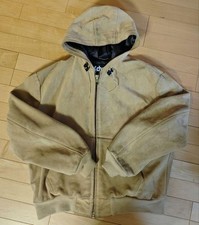 Schott Suede Hoodie Jacket Blouson Size 42 Made in USA Rare Condition