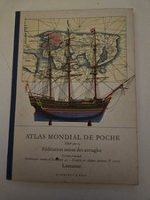 Vintage Atlas Mondial de Poche Fédération Suisse des Aveugles Kümmerly & Frey