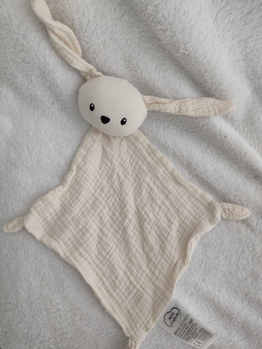 Doudou plat lapin lange crème - doudou,
