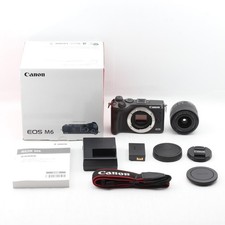 【NEARMINT w/Box】Canon EOS M6 24.2MP Digital Camera Black 15-45mm Lens kit Japan