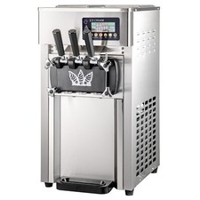 Machine à Glace Italienne Sorbetière Professionnel Crème Glacé Molle 2+1 Saveurs