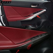 For Lexus IS200t 300 AWD 350 F SPORT 2013 14-22 Carbon Inner Door Armrest Covers