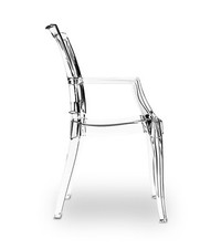 Acrylique Verre Polycarbonate Ghost Accoudoirs de Chaise En Transparent Clair,