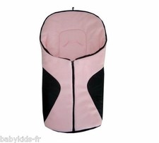 Chancelière Noir et Rose pour Babycoque Creatis, Streety, Pebble, Cabrio Fix