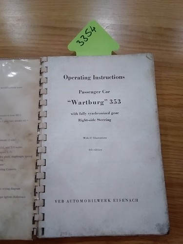 Wartburg 353 car operating - 353,