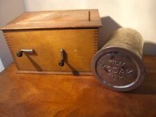 VINTAGE KODAK DARKROOM BOX WITH DEVELOPING TANK SPOOLS REELS 3.5" FILM MODEL B 2