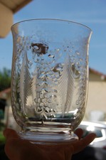 Magnifique vase en cristal Saint Lambert Belgique , 18.3 cm