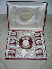 MAGNIFIQUE COFFERT Service Café VINTAGE en porcelaine fine de Limoges D' artois 