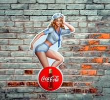 Plaque émaillée Coca-Cola décoration murale enamel sign emailschild