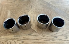 4 EMBOUTS SORTIES CHROMÉES ECHAPPEMENT ORIGINE AUDI S3 8Y 2019/2024